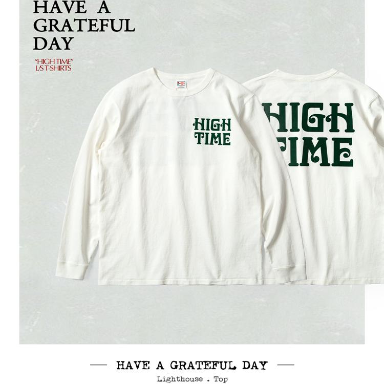 HAVE A GRATEFUL DAY HIGH TIME 主题美式长袖恤衫 GDC0323HIGH