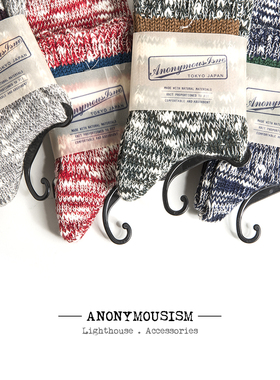 AnonymousIsm 3Line SlubCrew Quarter Socks 肉厚脚感 15159100