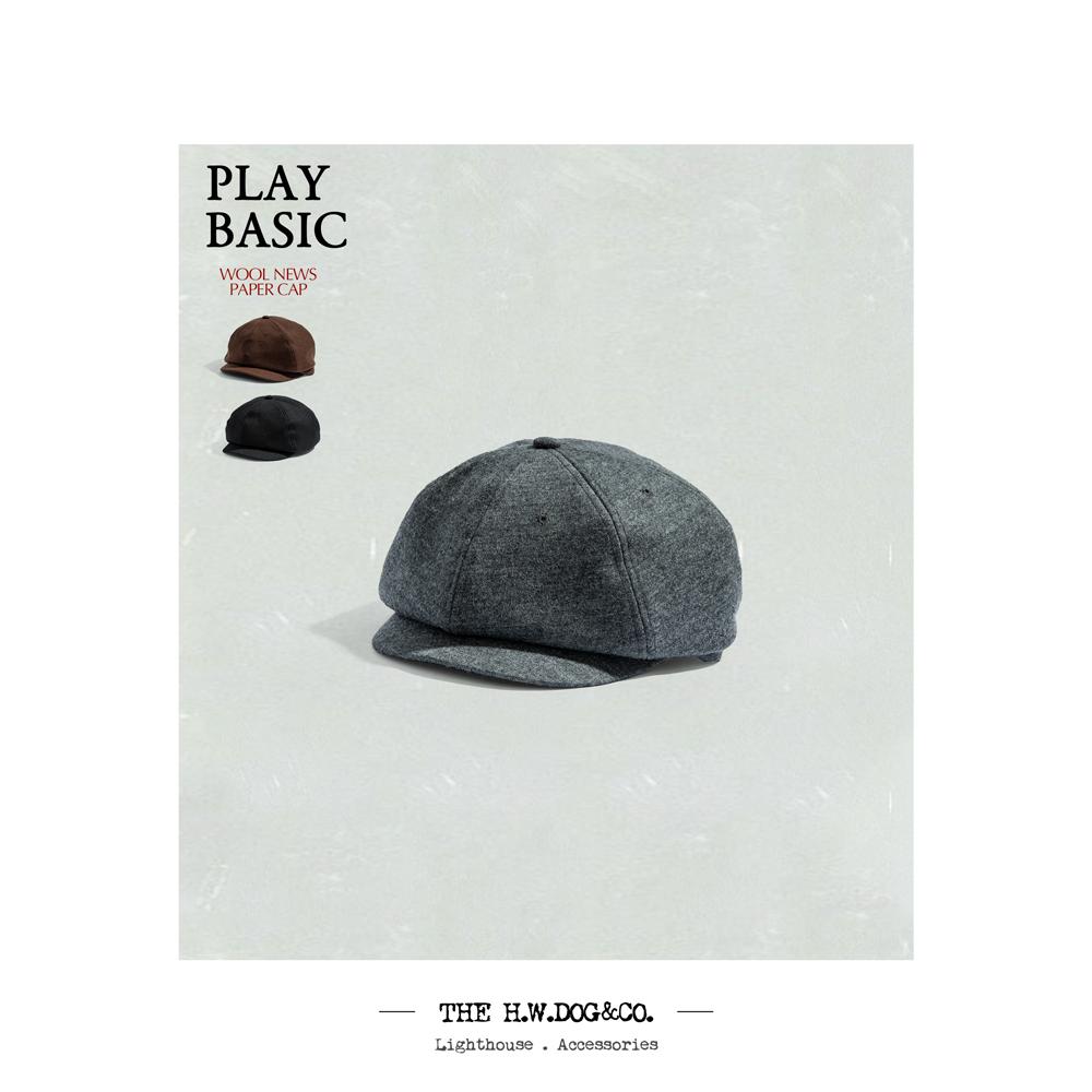 HWDOG 秋冬春热门定番 轻量挺括美利奴羊毛报童帽法兰绒狩猎帽