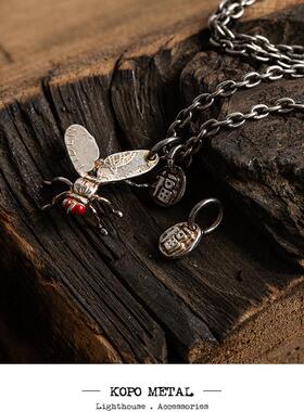 KOPO METAL 台湾职人手作 趣味谐音梗 “蝇”迎来福气 银质吊坠