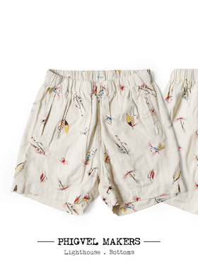 夏日凉友 PHIGVEL MAKERS 有着慵懒氛围的印花短裤 EASY SHORTS