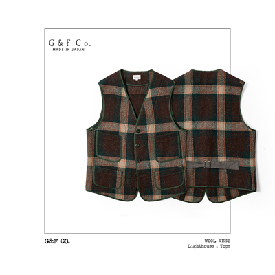 GandF年度压轴 复古羊毛工装背心 Hercules格纹BBJ马甲 叠穿神器