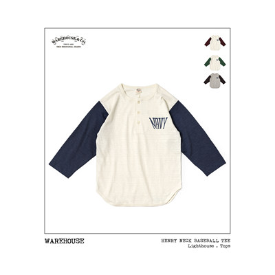 warehouse仲夏经典亨利领棒球衫