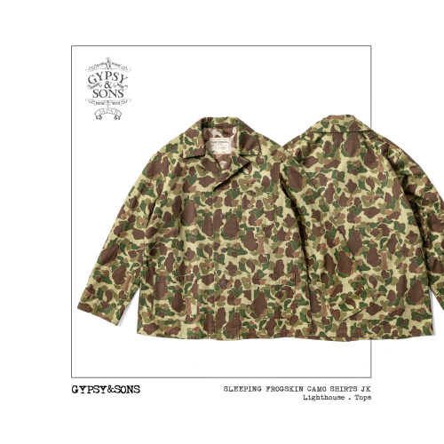 绝版迷彩 GypsySons 日制军风衬衫夹克 春秋冬叠穿神衣 提炼层次