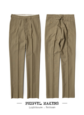 日制 PHIGVEL MAKERS 夏季宽舒优闲条纹西式长裤 PMAL-PT01