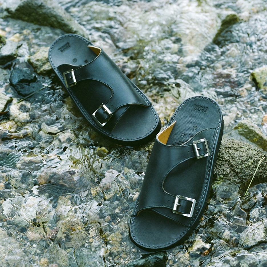 德永胜也 tokyo sandal 手工缝牛皮 双扣头皮凉鞋 double monk