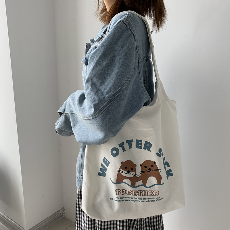 ulzzang新款潮女原宿风帆布包