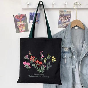 帆布包女单肩2025款文艺小众清新上班通勤大容量学生上课带拉链包