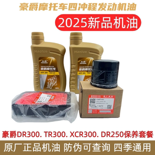 适用豪爵原装厂DR250 TR300 XCR机滤空滤发动机油格空气滤芯保养