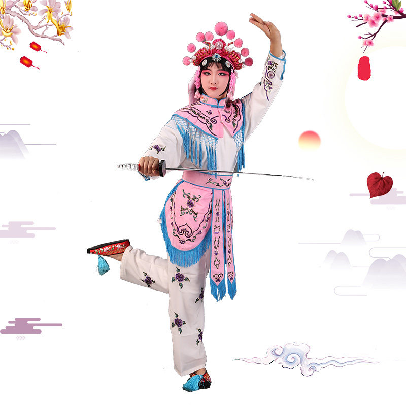 戏曲京剧演出改良女兵衣服装影视女将花木兰杨门女将衣服女打衣