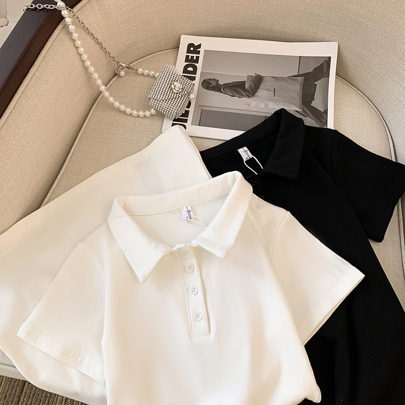 CLEARANCE PICK-UP COUNTER WITHDRAWS WOMENS FRENCH HIGH-END SENSE DRESS COLLEGE STYLE POLO COLLAR BAG HIP T-SHIRT SKIRT