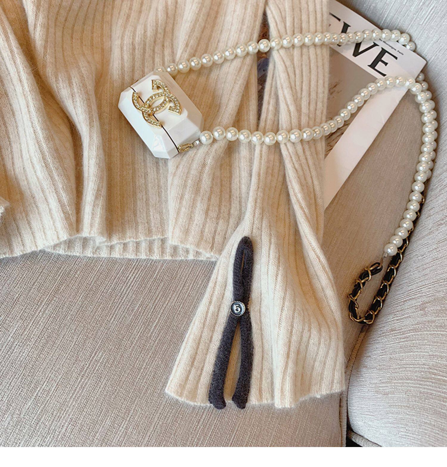 CLEARANCE PICKS UP LEAKS FIRST-LINE BRAND COUNTERS SHOPPING MALLS WITHDRAW LABEL CUTTING WOMENS CLOTHING PURE DESIRE HOT GIRLS LEAKY SHOULDERS BOTTOMED KNITTED SWEATERS
