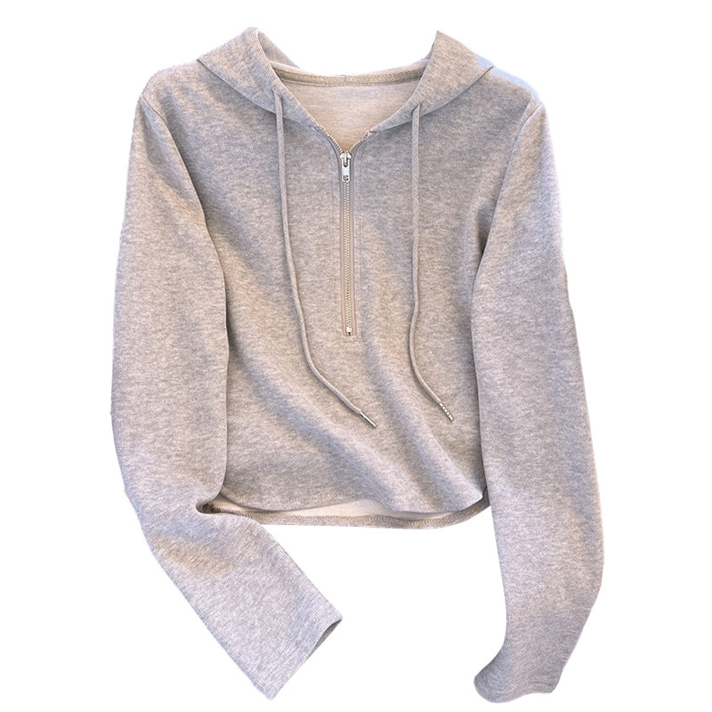CLEARANCE PICKS UP THE BIG BRAND SPRING AND AUTUMN HOODED SWEATSHIRT WOMENS 2024 NEW DESIGN NICHE LONG-SLEEVED UNDERSHIRT TOP