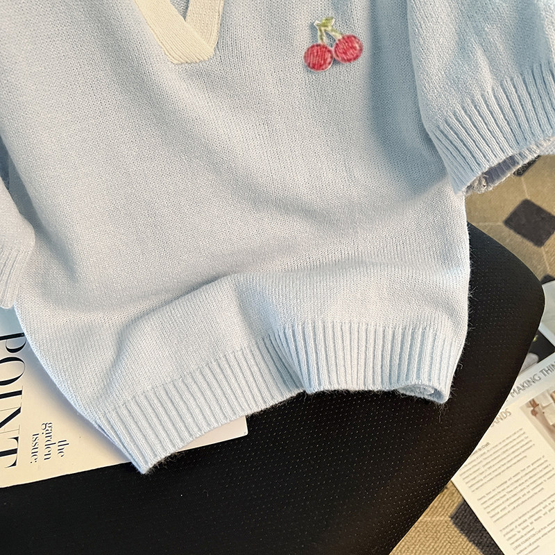 FOREIGN TRADE PRODUCES BIG BRANDS TO PICK UP LEAKS SMALL FRAGRANCE POLO NECK KNITWEAR WOMENS 2024 NEW FRENCH CHIC CROPPED TOPS