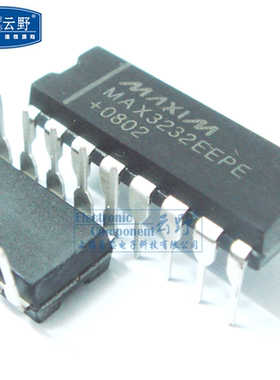 IC集成电路MAX3232EEPE DIP16直插 RS-232接口IC 芯片 (一个)