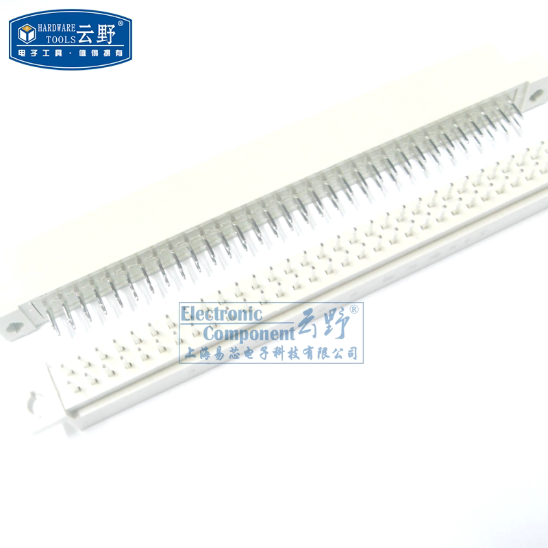 欧式插座264 2x32 64芯 64PIN 直针与直孔 间距2.54MM（一套）