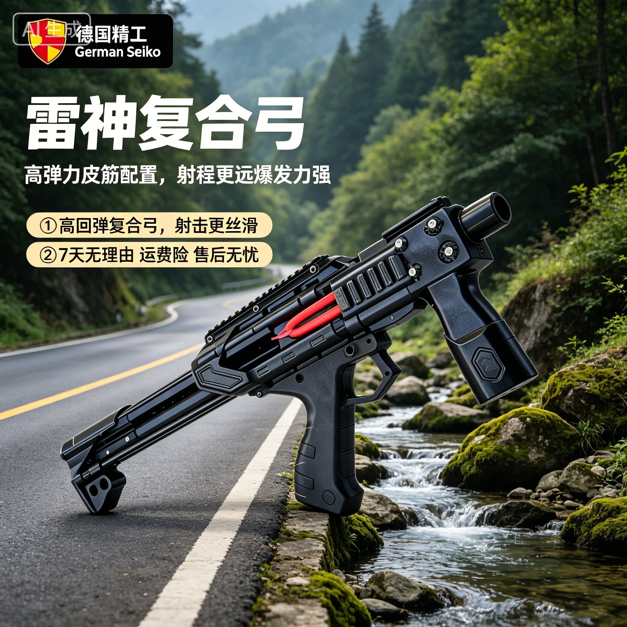 雷神合金弹弓高精准射击图片