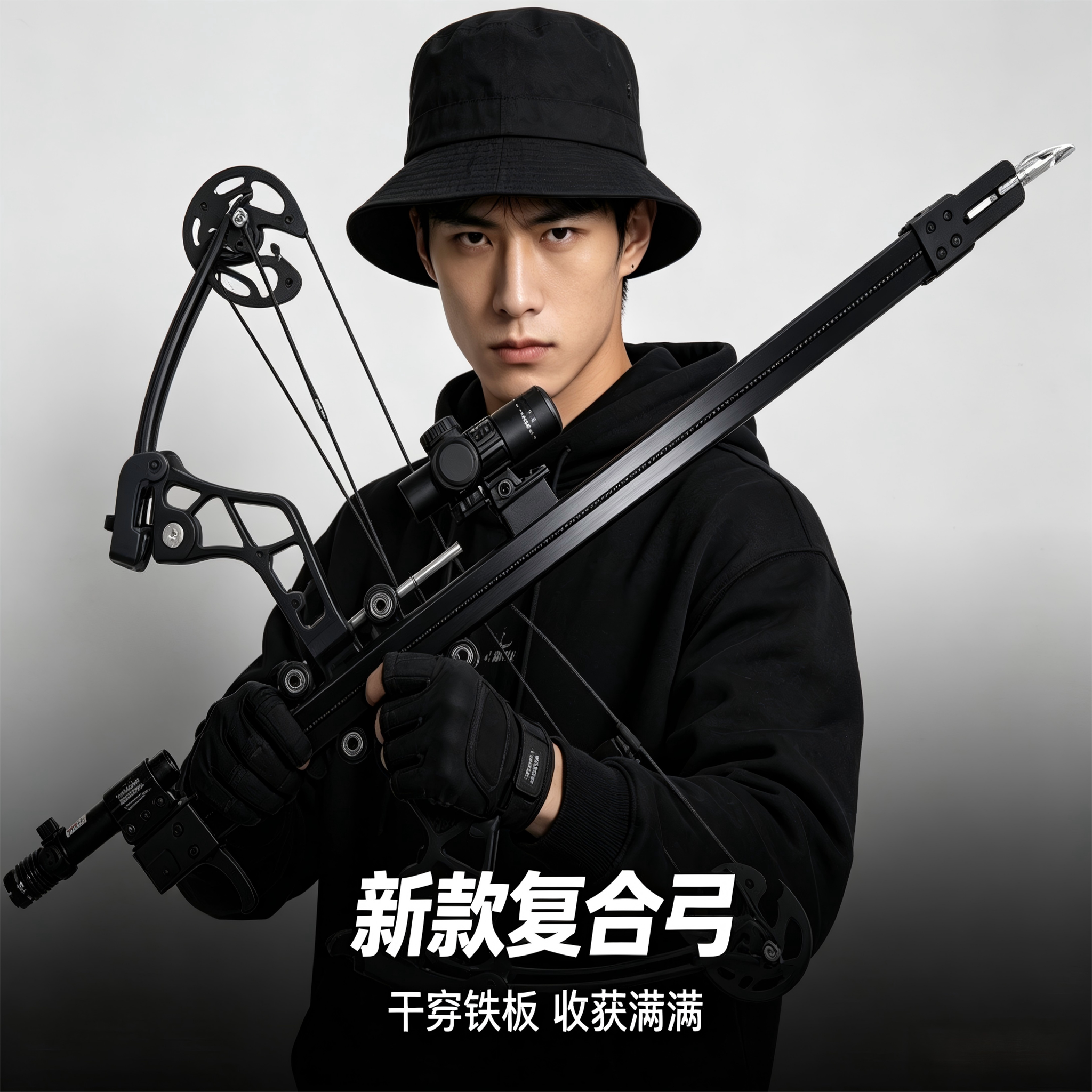 秃鹰三用激光40连发反曲复合弓