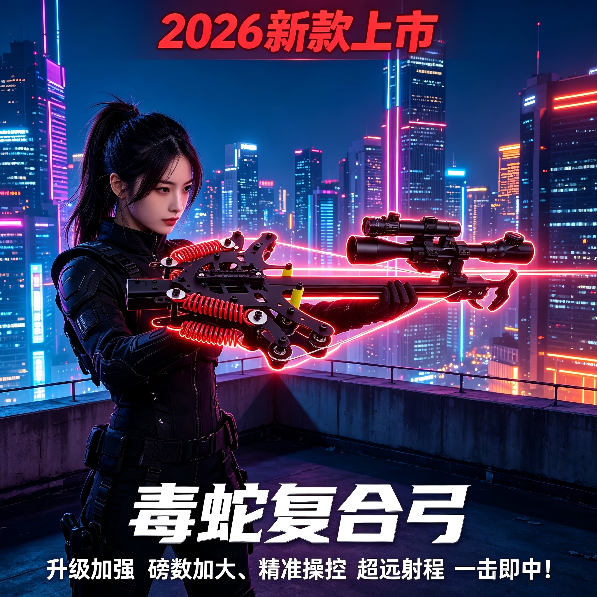 毒蛇三用激光连发高精度复合弓