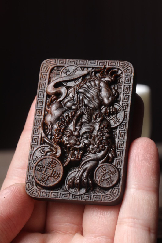 正宗黑油老料雕刻招财貔貅吊坠随形项链挂件沉水级文莱沉香佛牌