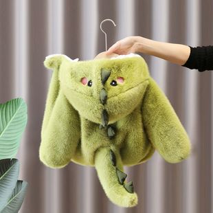 男女童卡通毛毛衣超好看冬宝宝加绒加厚棉衣儿童冬季恐龙棉服外套