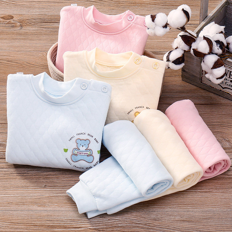 宝宝夹棉保暖内衣套装婴儿加厚衣服儿童男童女童幼儿纯棉秋装全棉,童装/婴儿装/亲子装,内衣套装,淘宝优惠券,粉丝福利购,淘宝优惠卷