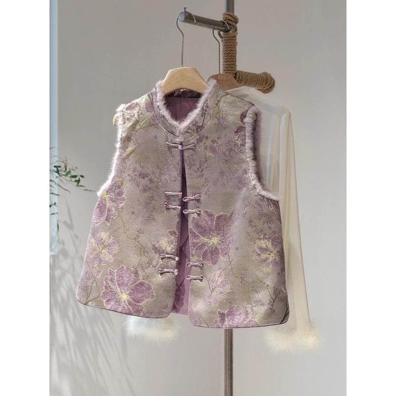 新中式国风盘扣夹棉马甲高级感复古女装2025秋冬季新款加厚上衣,女装/女士精品,马夹,淘宝优惠券,粉丝福利购,淘宝优惠卷