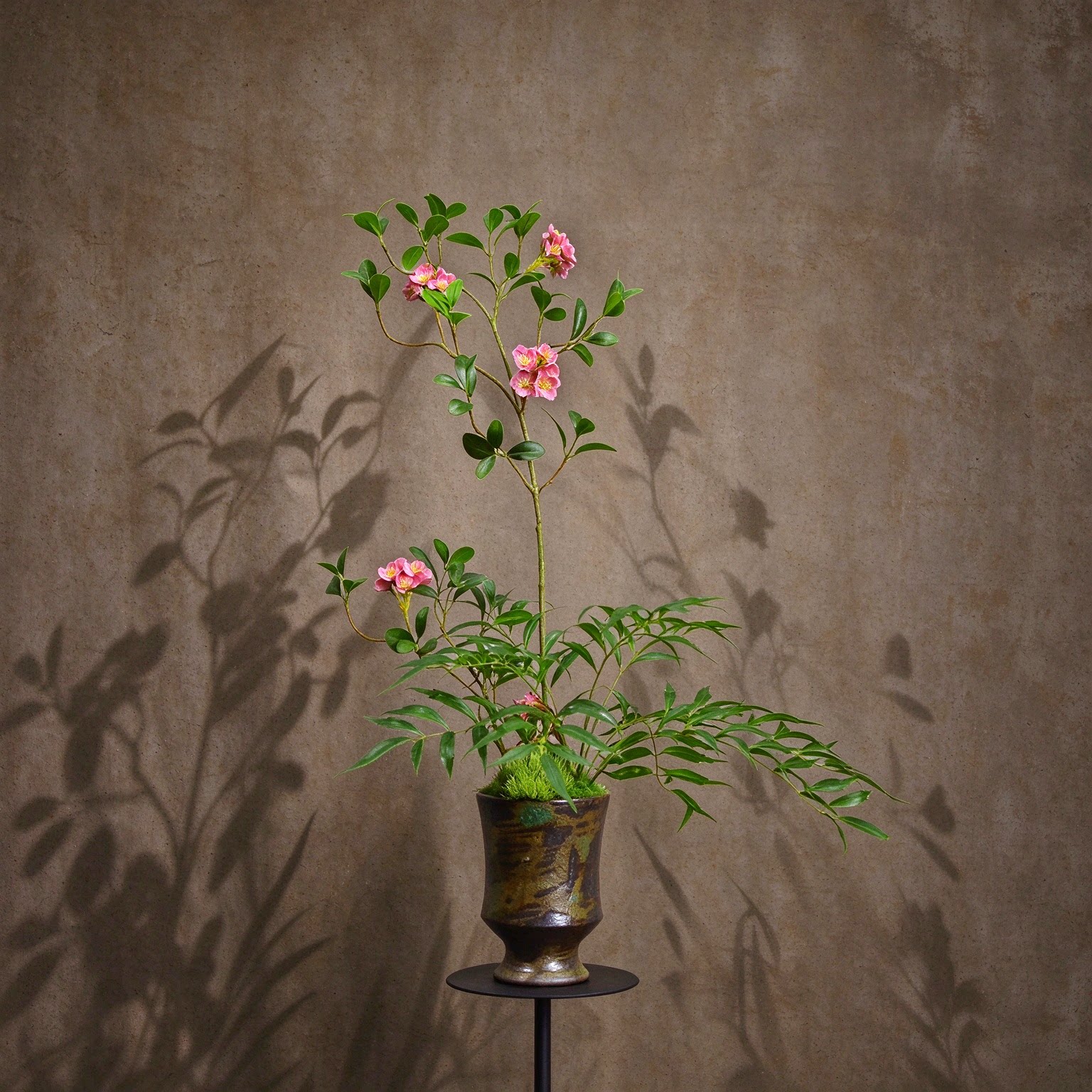 新中式复古粗陶仿真绿植免打理