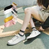 ins袜子女韩版 短袜春夏新款 可爱日系学生运动潮透气玻璃丝薄袜