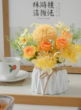 清新桌面真花茶几装饰绢摆