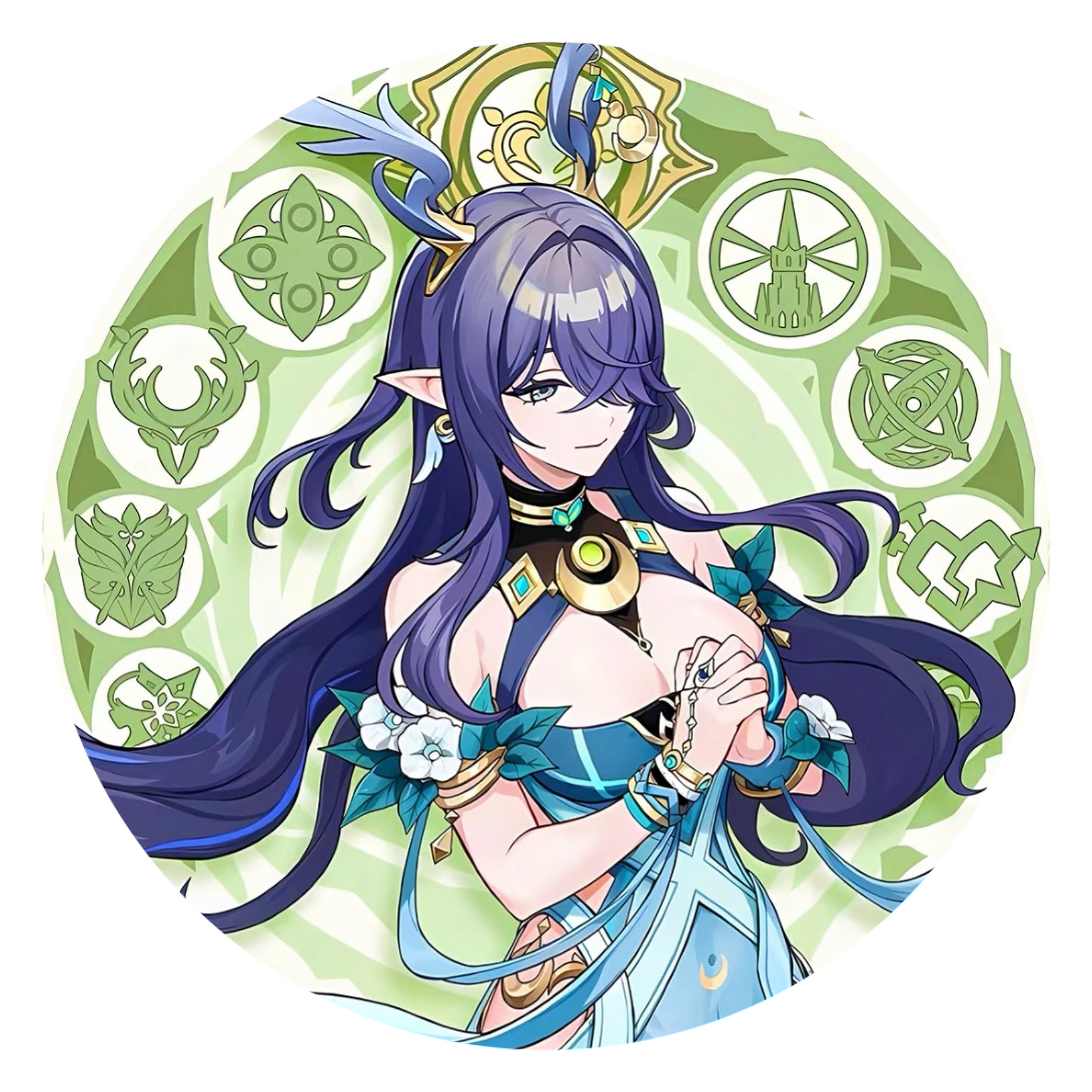 58mm菈乌玛纳西妲徽章原神徽章小草神二次元包包配饰75mm吧唧