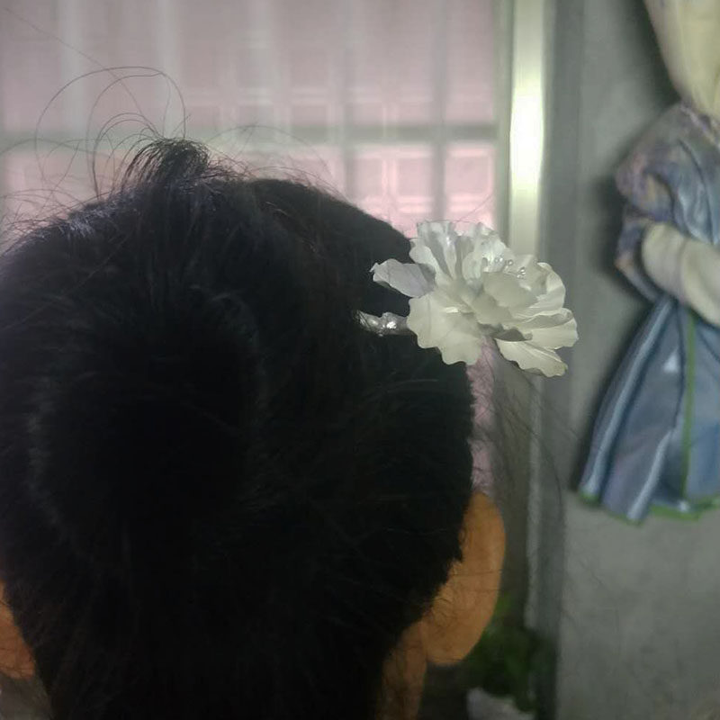 入梦原创手工925足纯银999牡丹花发簪子u型钗古风装汉服盘发头饰