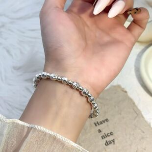 银凤楼足银999.9转运珠年轻个性化时尚显白高级感小众设计轻奢