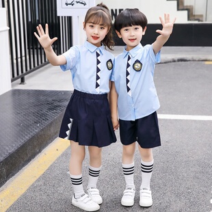 2021幼儿园园服儿童夏季 班服男女童英伦校服中小学生运动会表演服