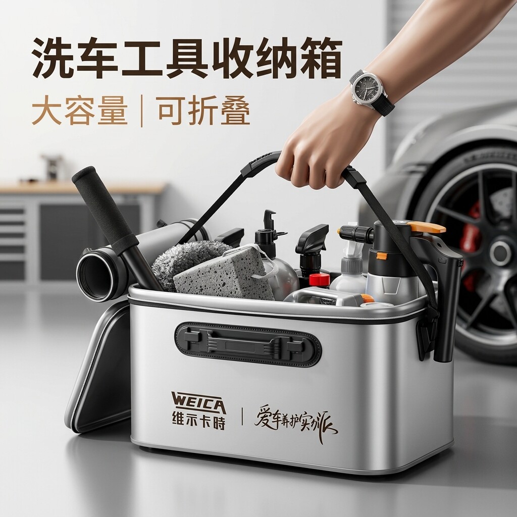 洗车工具收纳箱汽车专用洗车水桶图片