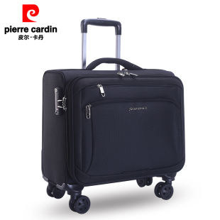 皮尔卡丹小号旅行箱女密码箱小型轻便拉杆箱短途16寸行李箱牛津布
