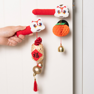 门把手保护套新年装饰挂件通用可爱防撞垫保暖防冻手把套不防静电