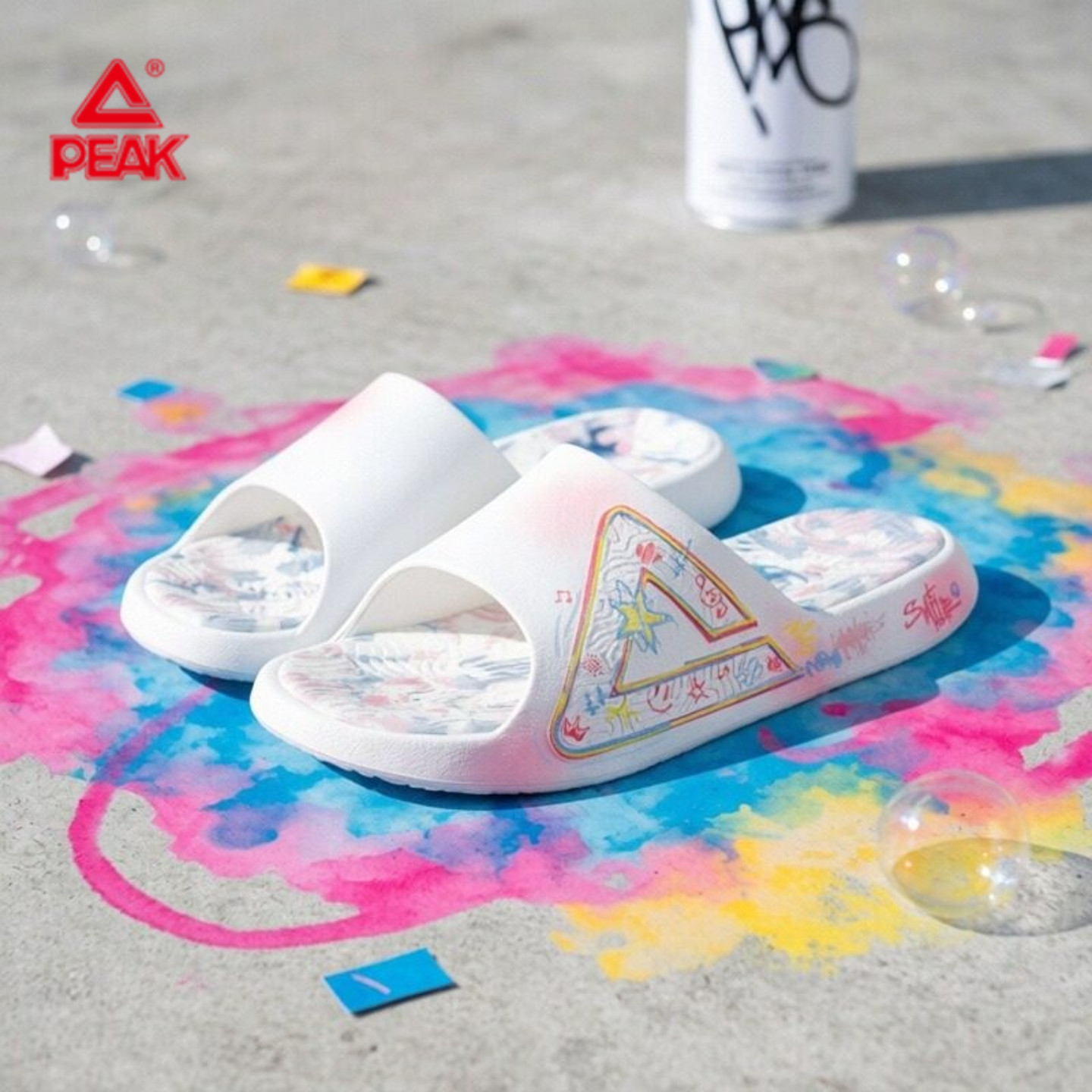 【音乐派对】匹克态极拖鞋男女情侣款运动防滑太极外穿夏季凉拖