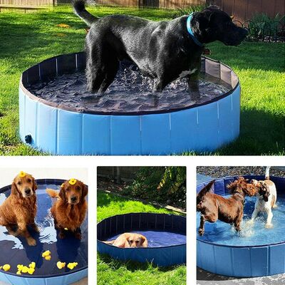 Cat Dogs Paddling Pool Pet Bath Tub Washing Folding Portable