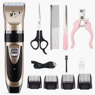 Profession Mute Pet Cat Dog Hair Clipper Trimmer Shaver Set