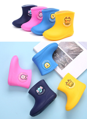 Kids Waterproof Boys girls cartoon Rubber rain boots shoes