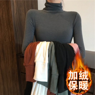 hot women purity turtleneck plus velvet warm bottoming shirt