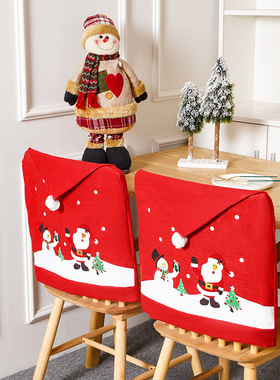 Christmas Santa Claus Chair Cover Party Decoration Ornament