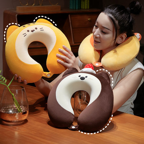 记忆棉U型枕护颈枕卡通u形枕飞机旅行头枕坐车用学生颈椎枕头靠枕