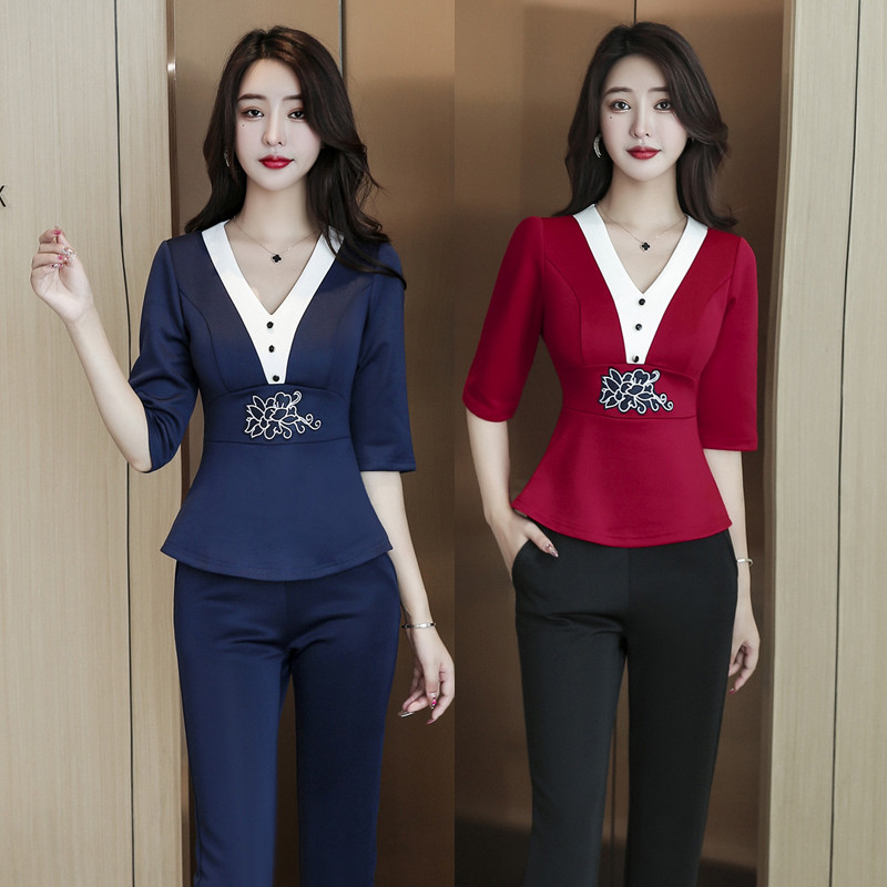 秋冬新款酒店ktv公主服SPA足疗桑拿按摩工衣足浴技师工作服女套装