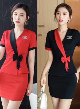 2022秋新款酒店女套装ktv公主服SPA养生馆足疗按摩足浴技师工作服