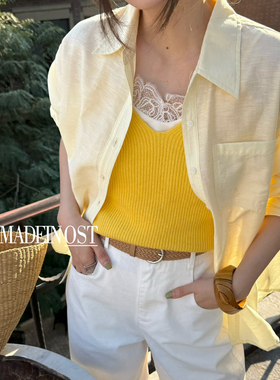 MADEIN OST-26年早春首发30天丝衬衫空气感极简休闲衬衫91008