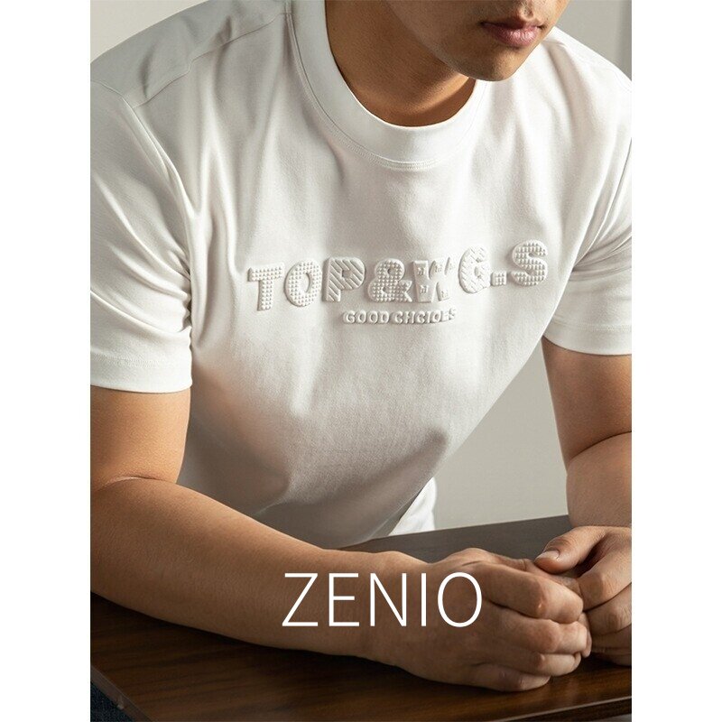 ZENIO液氨丝光棉透气短袖T恤