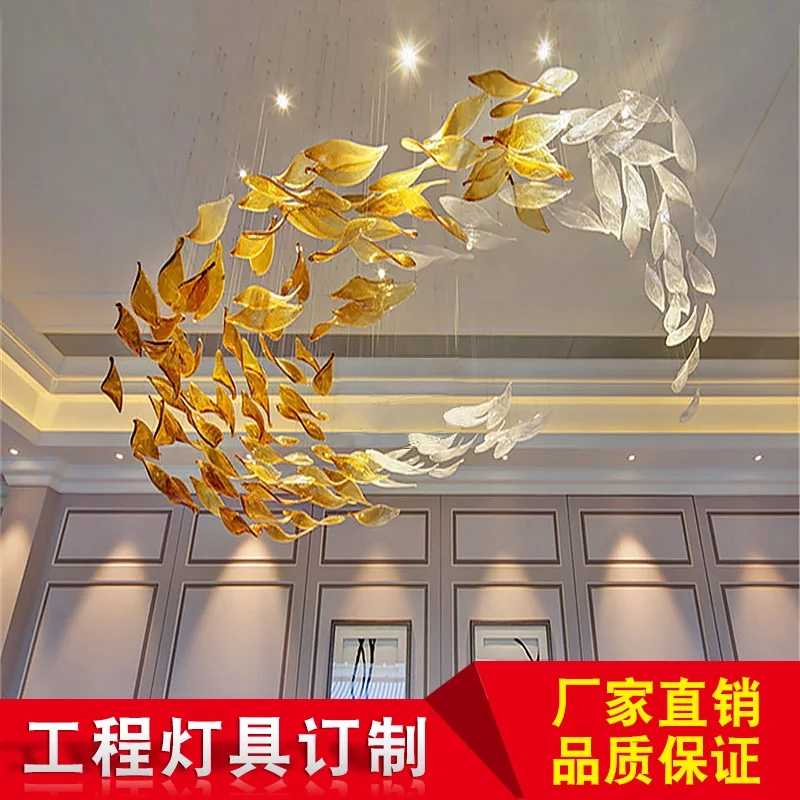 Sand table chandelier of Sales Department large hotel lobby lamp Fitness Club Villa creative project crystal lamp customization