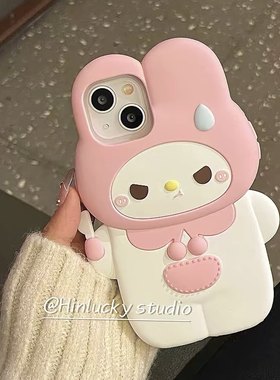 三丽鸥美乐蒂a52少女心款粉色a72可爱gt2/V30t/Q5i/OPPO真我gt neo5se手机壳适用realme10pro+V13v11s卡通v50